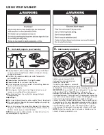 Preview for 11 page of Whirlpool WET4027HW Use And Care Manual