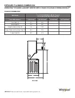 Preview for 3 page of Whirlpool WET4124HW Detailed Planning Dimensions