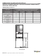 Preview for 14 page of Whirlpool WET4124HW Detailed Planning Dimensions