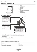 Предварительный просмотр 6 страницы Whirlpool WFC105604RT Series Health & Safety, Use & Care, Installation Manual