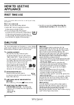 Preview for 10 page of Whirlpool WFCR 86430 Health & Safety, Use And Care And Installation Manual