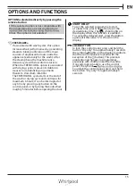 Preview for 15 page of Whirlpool WFCR 86430 Health & Safety, Use And Care And Installation Manual