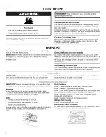 Preview for 4 page of Whirlpool WFE115LXQ0 User Instructions