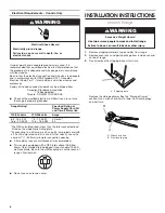 Preview for 6 page of Whirlpool WFE500M4HS Installation Instructions Manual