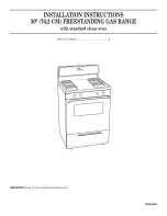 Preview for 1 page of Whirlpool WFG114SVB0 Installation Instructions Manual