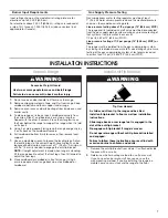 Preview for 7 page of Whirlpool WFG320M0MB Installation Instructions Manual