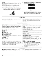 Preview for 6 page of Whirlpool WFG361LVQ User Instructions