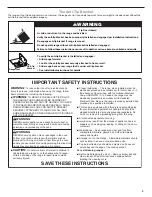 Preview for 3 page of Whirlpool WFG500M4HS User Instructions