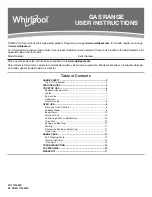 Whirlpool WFG510 Series User Instructions preview