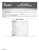 Preview for 1 page of Whirlpool WFG540H0EW Instruction Manual