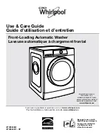 Предварительный просмотр 1 страницы Whirlpool WFW3090JW Use & Care Manual