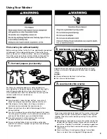 Предварительный просмотр 9 страницы Whirlpool WFW3090JW Use & Care Manual