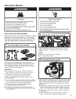 Предварительный просмотр 9 страницы Whirlpool WFW5090JW0 Use & Care Manual