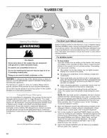 Preview for 12 page of Whirlpool WFW8200TW00 Use & Care Manual