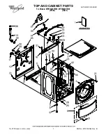 Preview for 1 page of Whirlpool WFW8400TB00 Cabinet Parts