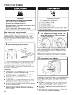 Предварительный просмотр 10 страницы Whirlpool WFW88HEAC1 Use & Care Manual