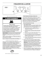 Предварительный просмотр 33 страницы Whirlpool WFW9050XW00 Use & Care Manual