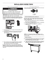 Предварительный просмотр 8 страницы Whirlpool WFW9250W Series Use And Care Manual