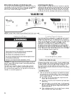 Предварительный просмотр 10 страницы Whirlpool WFW9450WR - ADA COMPLIANT 4.4 CF 12 CYCLESTEMPS 1300 RPM CHROME KNOB Use And Care Manual