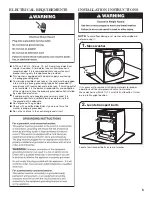 Предварительный просмотр 5 страницы Whirlpool WFW94HEAC Installation Instructions Manual