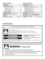 Preview for 2 page of Whirlpool WFW9620HBK0 Use And Care Manual