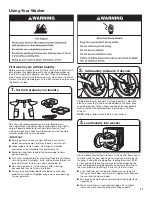 Preview for 11 page of Whirlpool WFW9620HBK0 Use And Care Manual