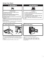 Preview for 7 page of Whirlpool WGD4616FW Use And Care Manual