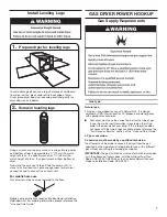 Preview for 7 page of Whirlpool WGD4870BW Installation Instructions Manual