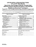 Whirlpool WGD4985E Installation Instructions Manual preview