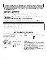 Preview for 2 page of Whirlpool WGD5200T Installation Instructions Manual