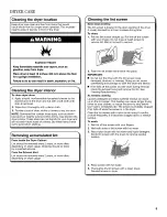 Preview for 9 page of Whirlpool WGD5600XW0 Use And Care Manual