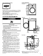 Preview for 5 page of Whirlpool WGD7540FW0 Installation Instructions Manual