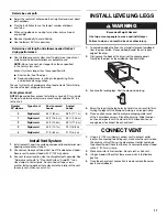 Preview for 11 page of Whirlpool WGD7600XW0 Installation Instructions Manual