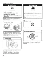 Предварительный просмотр 10 страницы Whirlpool WGD80HEBC0 Use & Care Manual