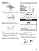 Preview for 19 page of Whirlpool WGD8300SB Use And Care Manual