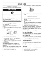 Preview for 6 page of Whirlpool WGD9050XW0 Use & Care Manual