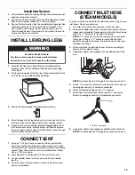 Предварительный просмотр 13 страницы Whirlpool WGD9200SQ Installation Instructions Manual