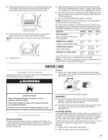 Preview for 19 page of Whirlpool WGD9200SQ1 Use & Care Manual