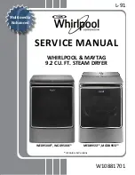 Предварительный просмотр 1 страницы Whirlpool WGD9500E SERIES Service Manual