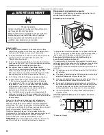 Preview for 30 page of Whirlpool WGD9500TC - DUET FRONT LOAD STEAM DRYERS Use And Care Manual