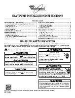 Preview for 1 page of Whirlpool WGHP43 Installation Instructions Manual