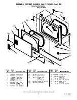 Предварительный просмотр 2 страницы Whirlpool WGT3300SQ1 Parts List