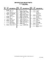 Предварительный просмотр 6 страницы Whirlpool WGT3300SQ1 Parts List