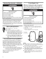 Preview for 4 page of Whirlpool WHAP121AW Use And Care Manual