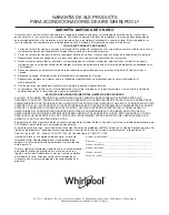 Предварительный просмотр 40 страницы Whirlpool WHAW050CW Use And Care Manual