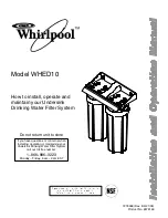 Whirlpool WHED10 Installation & Operation Manual preview