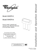 Предварительный просмотр 1 страницы Whirlpool WHER12 Installation And Operation Manual