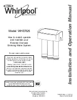 Whirlpool WHER25 Operation Manual preview