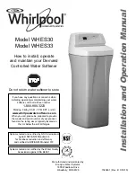 Предварительный просмотр 1 страницы Whirlpool WHES30 Installation And Operation Manual