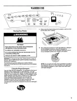 Предварительный просмотр 11 страницы Whirlpool Whirpool Automatic washer Use And Care Manual